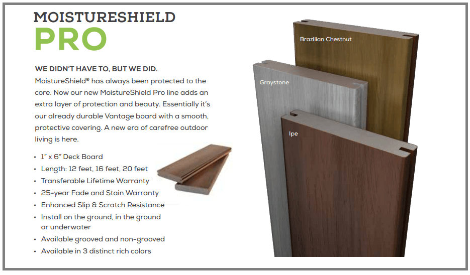 Moistureshield Pro Composite Decking